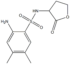 2-amino-4,5-dimethyl-N-(2-oxooxolan-3-yl)benzene-1-sulfonamide 구조식 이미지