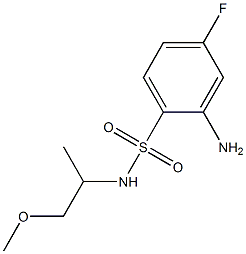 2-amino-4-fluoro-N-(1-methoxypropan-2-yl)benzene-1-sulfonamide 구조식 이미지