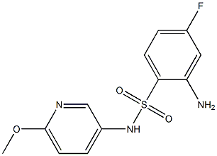 2-amino-4-fluoro-N-(6-methoxypyridin-3-yl)benzene-1-sulfonamide 구조식 이미지