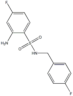 2-amino-4-fluoro-N-[(4-fluorophenyl)methyl]benzene-1-sulfonamide 구조식 이미지