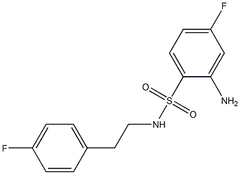 2-amino-4-fluoro-N-[2-(4-fluorophenyl)ethyl]benzene-1-sulfonamide Structure