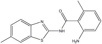 2-amino-6-methyl-N-(6-methyl-1,3-benzothiazol-2-yl)benzamide 구조식 이미지