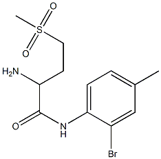 2-amino-N-(2-bromo-4-methylphenyl)-4-(methylsulfonyl)butanamide 구조식 이미지