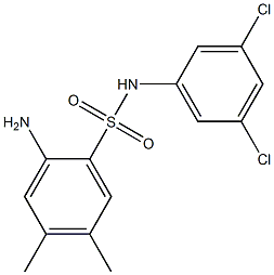 2-amino-N-(3,5-dichlorophenyl)-4,5-dimethylbenzene-1-sulfonamide Structure