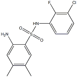 2-amino-N-(3-chloro-2-fluorophenyl)-4,5-dimethylbenzene-1-sulfonamide 구조식 이미지