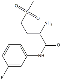 2-amino-N-(3-fluorophenyl)-4-(methylsulfonyl)butanamide Structure