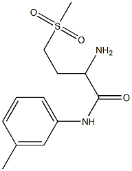 2-amino-N-(3-methylphenyl)-4-(methylsulfonyl)butanamide Structure
