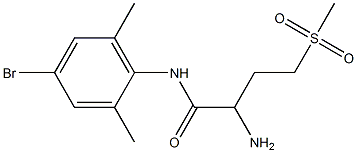 2-amino-N-(4-bromo-2,6-dimethylphenyl)-4-methanesulfonylbutanamide Structure