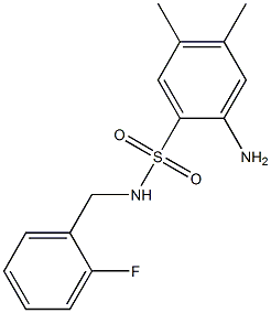 2-amino-N-[(2-fluorophenyl)methyl]-4,5-dimethylbenzene-1-sulfonamide Structure