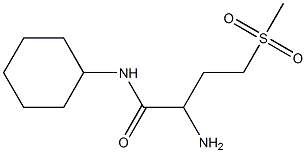 2-amino-N-cyclohexyl-4-(methylsulfonyl)butanamide 구조식 이미지