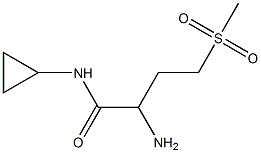 2-amino-N-cyclopropyl-4-(methylsulfonyl)butanamide Structure