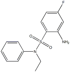 2-amino-N-ethyl-4-fluoro-N-phenylbenzene-1-sulfonamide Structure