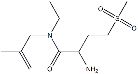 2-amino-N-ethyl-N-(2-methylprop-2-enyl)-4-(methylsulfonyl)butanamide Structure