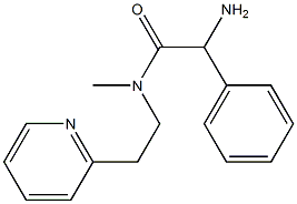 2-amino-N-methyl-2-phenyl-N-[2-(pyridin-2-yl)ethyl]acetamide 구조식 이미지