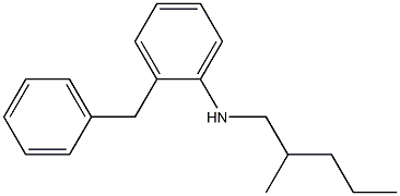 2-benzyl-N-(2-methylpentyl)aniline Structure