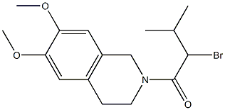 2-bromo-1-(6,7-dimethoxy-1,2,3,4-tetrahydroisoquinolin-2-yl)-3-methylbutan-1-one 구조식 이미지