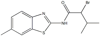 2-bromo-3-methyl-N-(6-methyl-1,3-benzothiazol-2-yl)butanamide Structure