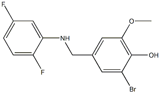 2-bromo-4-{[(2,5-difluorophenyl)amino]methyl}-6-methoxyphenol 구조식 이미지