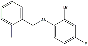 2-bromo-4-fluoro-1-[(2-methylphenyl)methoxy]benzene 구조식 이미지