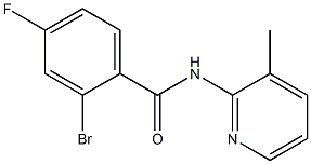 2-bromo-4-fluoro-N-(3-methylpyridin-2-yl)benzamide 구조식 이미지