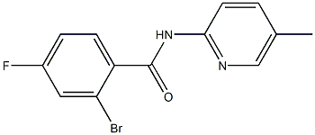 2-bromo-4-fluoro-N-(5-methylpyridin-2-yl)benzamide Structure