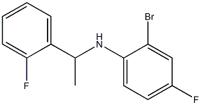 2-bromo-4-fluoro-N-[1-(2-fluorophenyl)ethyl]aniline 구조식 이미지