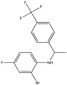 2-bromo-4-fluoro-N-{1-[4-(trifluoromethyl)phenyl]ethyl}aniline 구조식 이미지