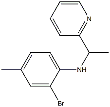 2-bromo-4-methyl-N-[1-(pyridin-2-yl)ethyl]aniline 구조식 이미지