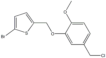 2-bromo-5-[5-(chloromethyl)-2-methoxyphenoxymethyl]thiophene 구조식 이미지