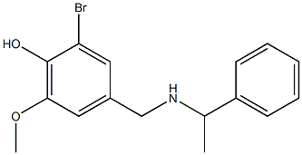 2-bromo-6-methoxy-4-{[(1-phenylethyl)amino]methyl}phenol 구조식 이미지