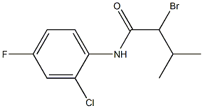 2-bromo-N-(2-chloro-4-fluorophenyl)-3-methylbutanamide Structure