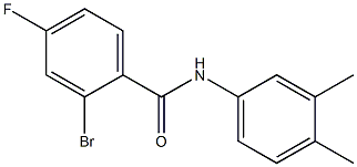 2-bromo-N-(3,4-dimethylphenyl)-4-fluorobenzamide Structure