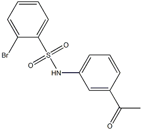 2-bromo-N-(3-acetylphenyl)benzene-1-sulfonamide Structure