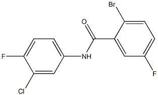 2-bromo-N-(3-chloro-4-fluorophenyl)-5-fluorobenzamide 구조식 이미지