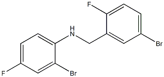 2-bromo-N-[(5-bromo-2-fluorophenyl)methyl]-4-fluoroaniline 구조식 이미지