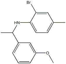 2-bromo-N-[1-(3-methoxyphenyl)ethyl]-4-methylaniline Structure