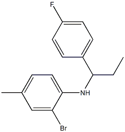 2-bromo-N-[1-(4-fluorophenyl)propyl]-4-methylaniline Structure