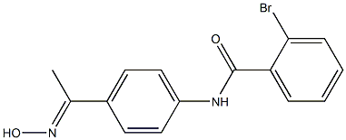 2-bromo-N-{4-[(1E)-N-hydroxyethanimidoyl]phenyl}benzamide 구조식 이미지