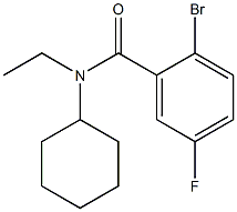 2-bromo-N-cyclohexyl-N-ethyl-5-fluorobenzamide Structure