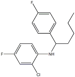 2-chloro-4-fluoro-N-[1-(4-fluorophenyl)pentyl]aniline 구조식 이미지