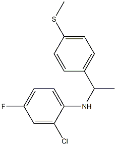 2-chloro-4-fluoro-N-{1-[4-(methylsulfanyl)phenyl]ethyl}aniline Structure