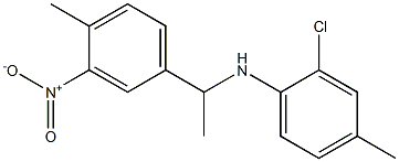 2-chloro-4-methyl-N-[1-(4-methyl-3-nitrophenyl)ethyl]aniline Structure