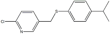 2-chloro-5-({[4-(propan-2-yl)phenyl]sulfanyl}methyl)pyridine 구조식 이미지