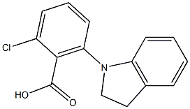 2-chloro-6-(2,3-dihydro-1H-indol-1-yl)benzoic acid Structure