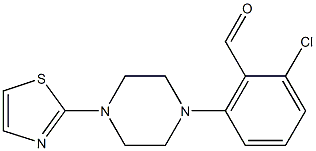 2-chloro-6-[4-(1,3-thiazol-2-yl)piperazin-1-yl]benzaldehyde 구조식 이미지