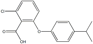 2-chloro-6-[4-(propan-2-yl)phenoxy]benzoic acid Structure