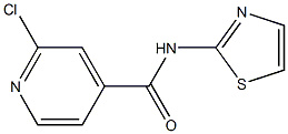 2-chloro-N-(1,3-thiazol-2-yl)pyridine-4-carboxamide 구조식 이미지