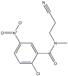 2-chloro-N-(2-cyanoethyl)-N-methyl-5-nitrobenzamide Structure