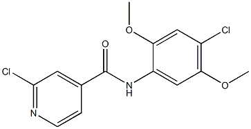 2-chloro-N-(4-chloro-2,5-dimethoxyphenyl)pyridine-4-carboxamide Structure