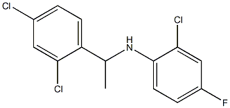 2-chloro-N-[1-(2,4-dichlorophenyl)ethyl]-4-fluoroaniline Structure